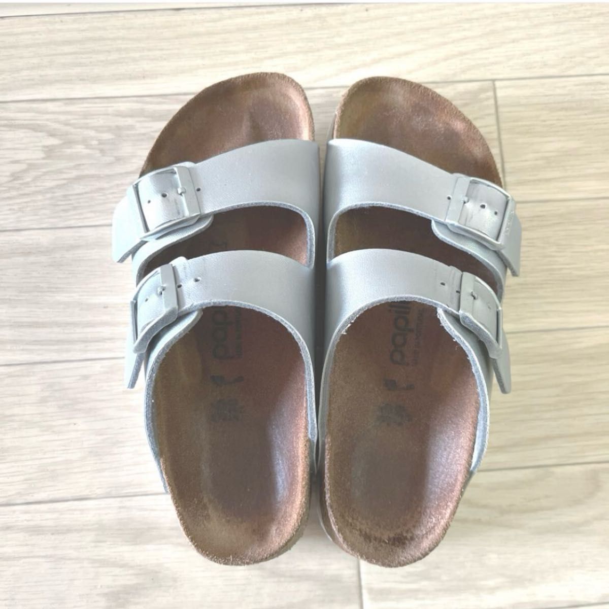 BIRKENSTOCK Papillio アリゾナ サンダル 36 シルバー 厚底 軽量 BIRKENSTOCK Papillio アリゾナ サンダル 36 シルバー 厚底 軽量
