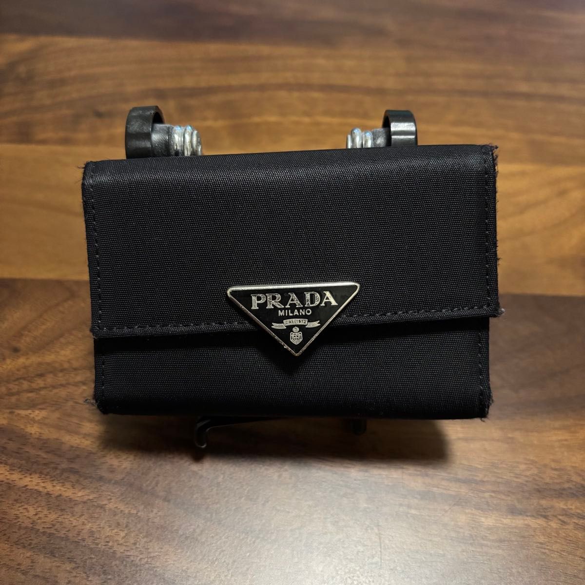 PRADA プラダ キーケース ナイロン 黒 ブラック サフィアーノ PRADA プラダ キーケース ナイロン 黒 ブラック サフィアーノ