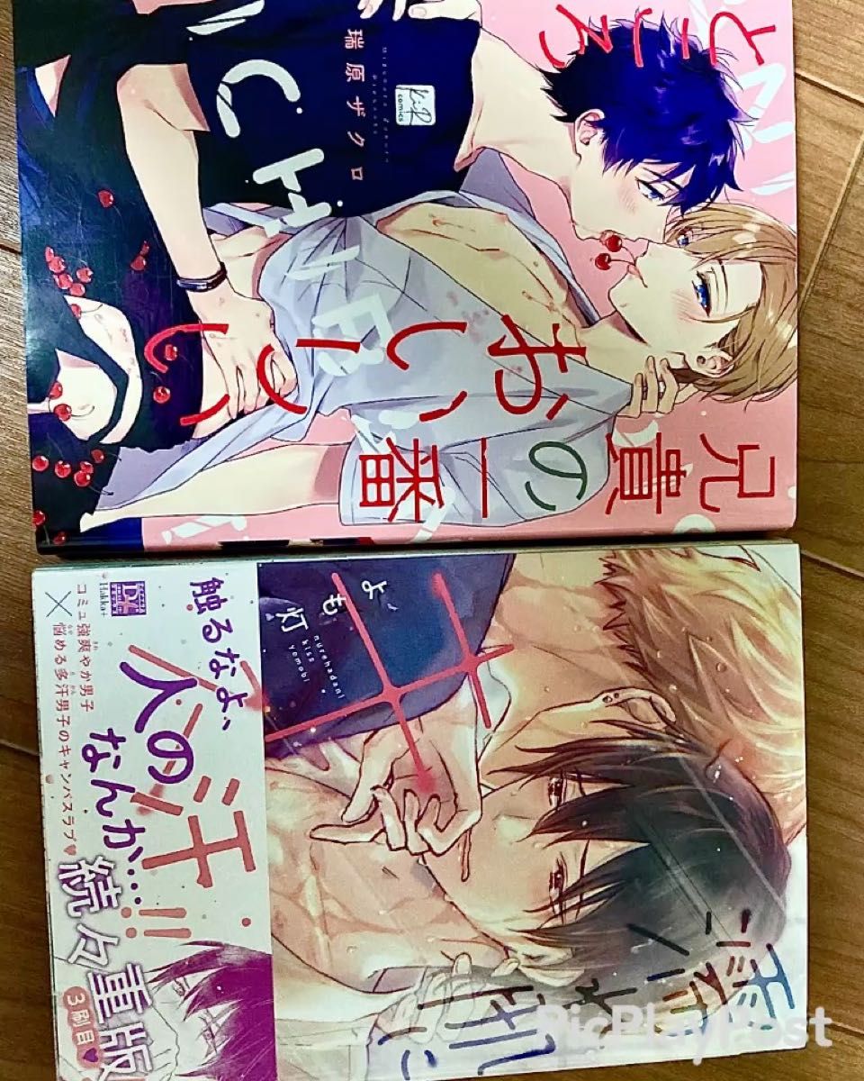 2冊セット売り 組み替えナシ 濡れ肌にキス よも灯 1巻 兄貴の一番おいしいところ 瑞原ザクロ 完結