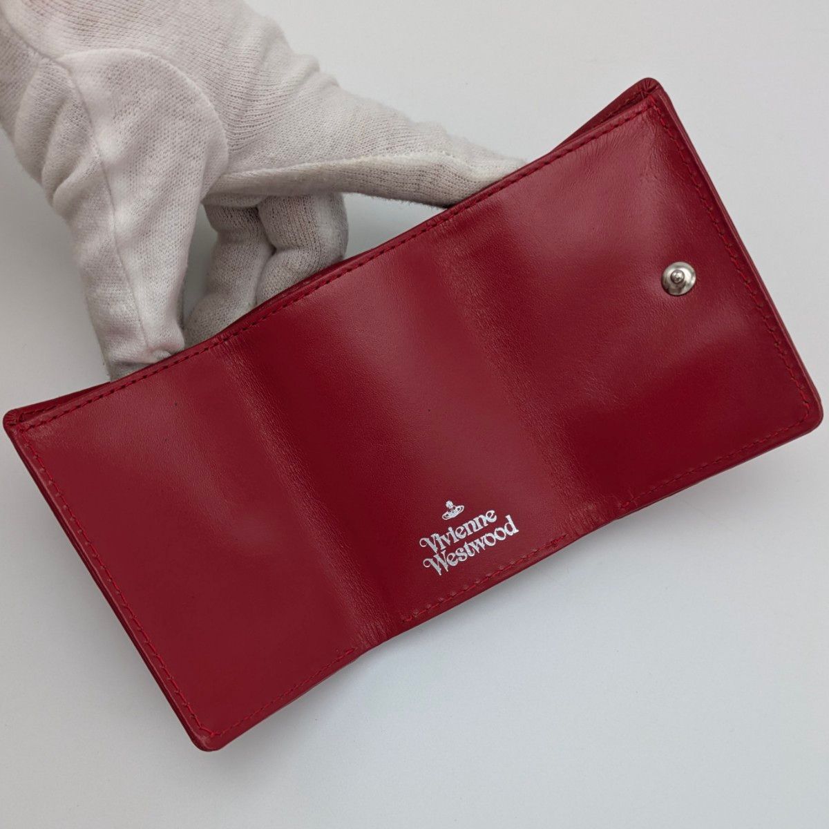 ヴィヴィアンウエストウッド 三つ折り財布 レッド 赤 ミニ財布 ヴィヴィアンウエストウッド 三つ折り財布 レッド 赤 ミニ財布