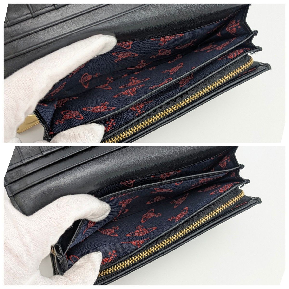 ヴィヴィアンウエストウッド 長財布 ブラック ゴールドオーブ ヴィヴィアンウエストウッド 長財布 ブラック ゴールドオーブ