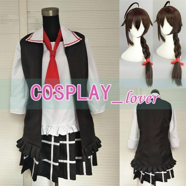 【全品送料無料】 艦娘 -艦これ- 艦隊これくしょん cos5538工場直販 時雨 ウイッグ付き コスプレ衣装 しぐれ コスプレ衣装