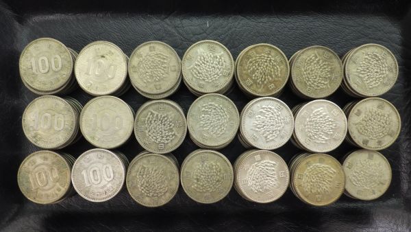○100円 銀貨 稲穂 日本通貨 旧硬貨 古銭 コレクション 合計206 ○100円 銀貨 稲穂 日本通貨 旧硬貨 古銭 コレクション 合計206