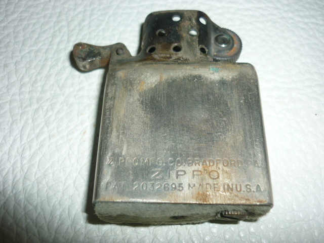 ■希少 1937－50年製造 ZIPPO！『秘密結社 フリーメイソン』丸型徽章付き PAT.2032695 MADE IN U.S.A.  インサイドユニットも当時物