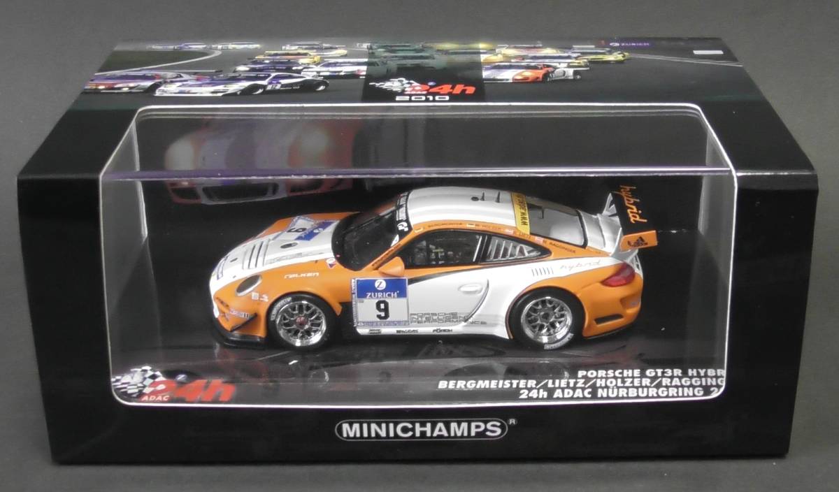 未展示 1/43 MINICHAMPS Porsche 911 GT3R hybrid 24h NURBURGRING 2010 ADAC 本戦仕様 ポルシェ ハイブリッド ニュルブルクリンク 24時間_未展示、冷暗所保管品です。