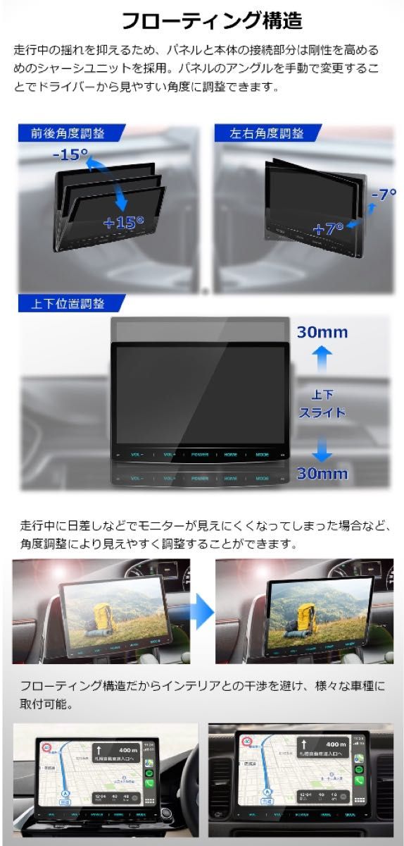PORMIDO 10 1インチ2DINディスプレイカーオーディオPRA105 PORMIDO 10 1インチ2DINディスプレイカーオーディオPRA105