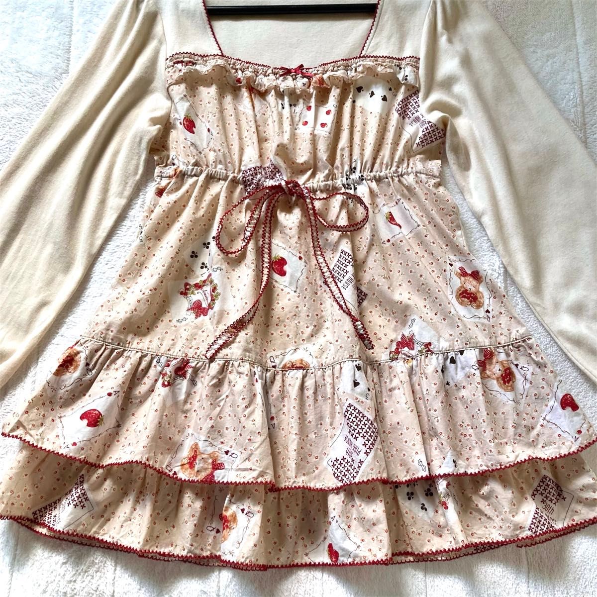PINK HOUSE ピンクハウス いちご くま トランプ 小花柄 PINK HOUSE ピンクハウス いちご くま トランプ 小花柄