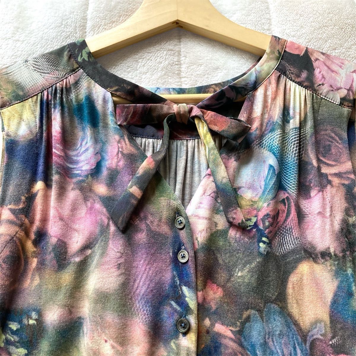 Paul Smith ポールスミス ぼかし花柄ワンピース レーヨン Paul Smith ポールスミス ぼかし花柄ワンピース レーヨン