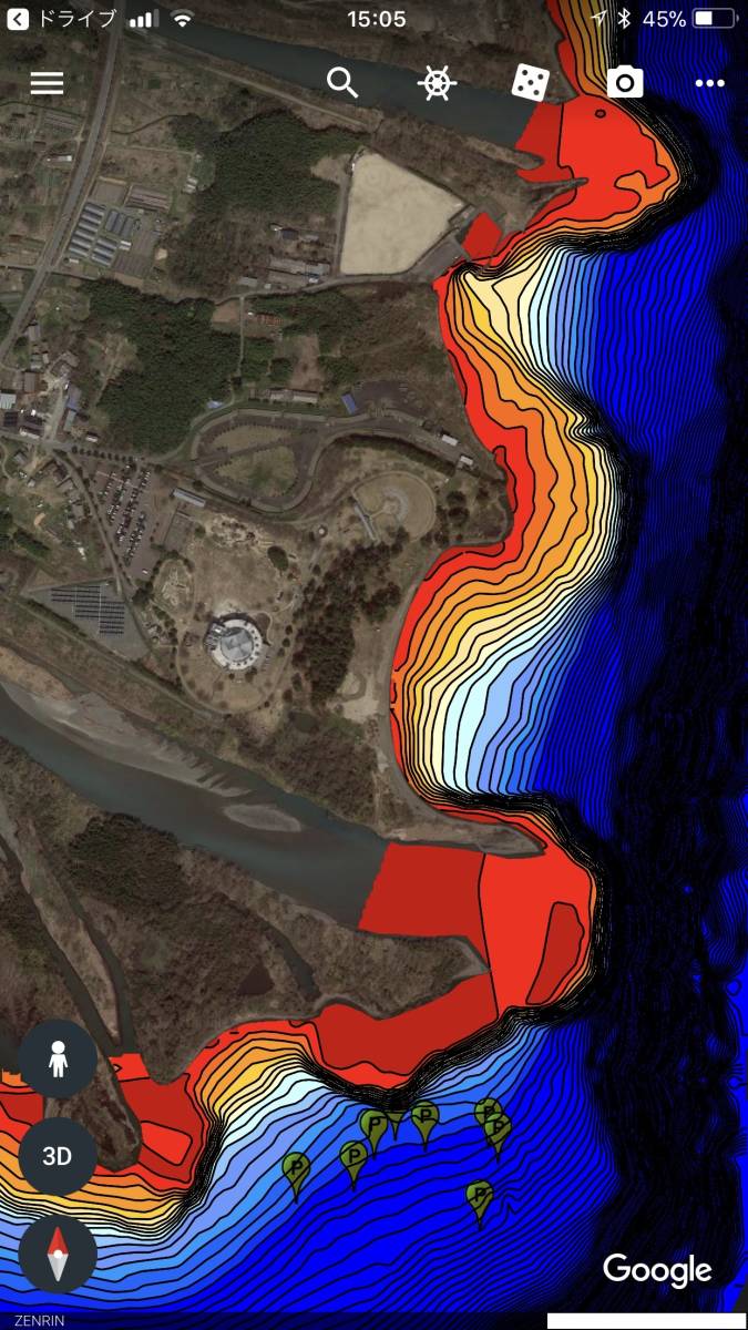 H31.1 обновление (Ver2.0) смартфон * мобильный для GoogleEarth Biwa-ko озеро запад широкий район карта 