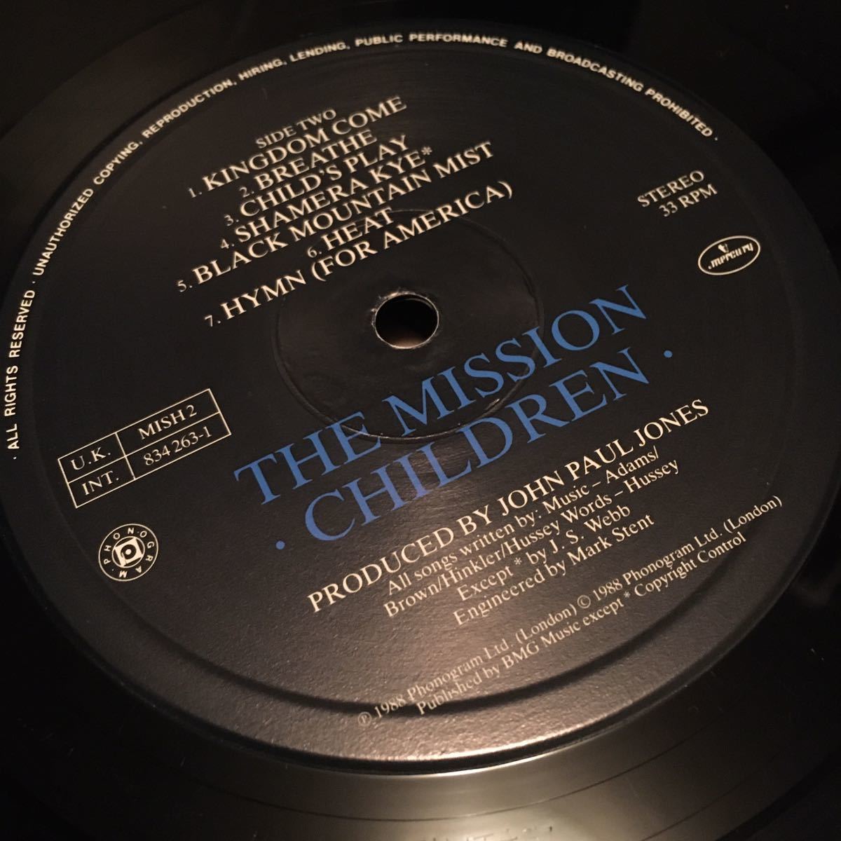 【レコード】【超レア】 The Mission - Children（834 263-1）【ザ・ミッション】【Led Zeppelin／John Paul Jones】【Mercury】_画像6