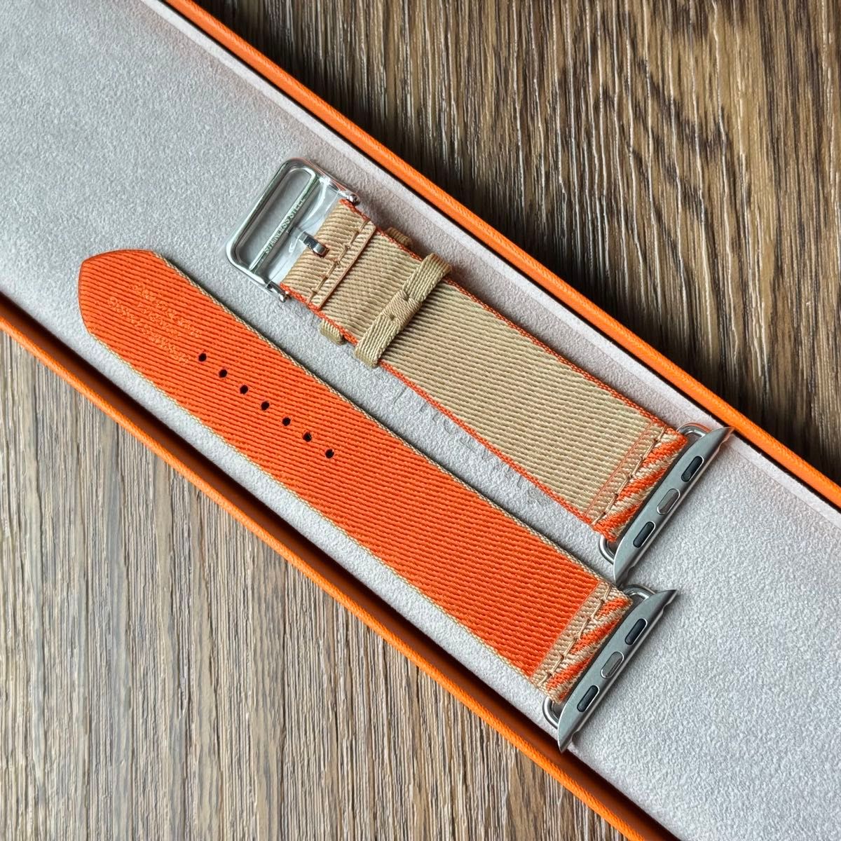 2484 Apple Watch エルメス オレンジ ジャンピング ナイロン 2484 Apple Watch エルメス オレンジ ジャンピング ナイロン