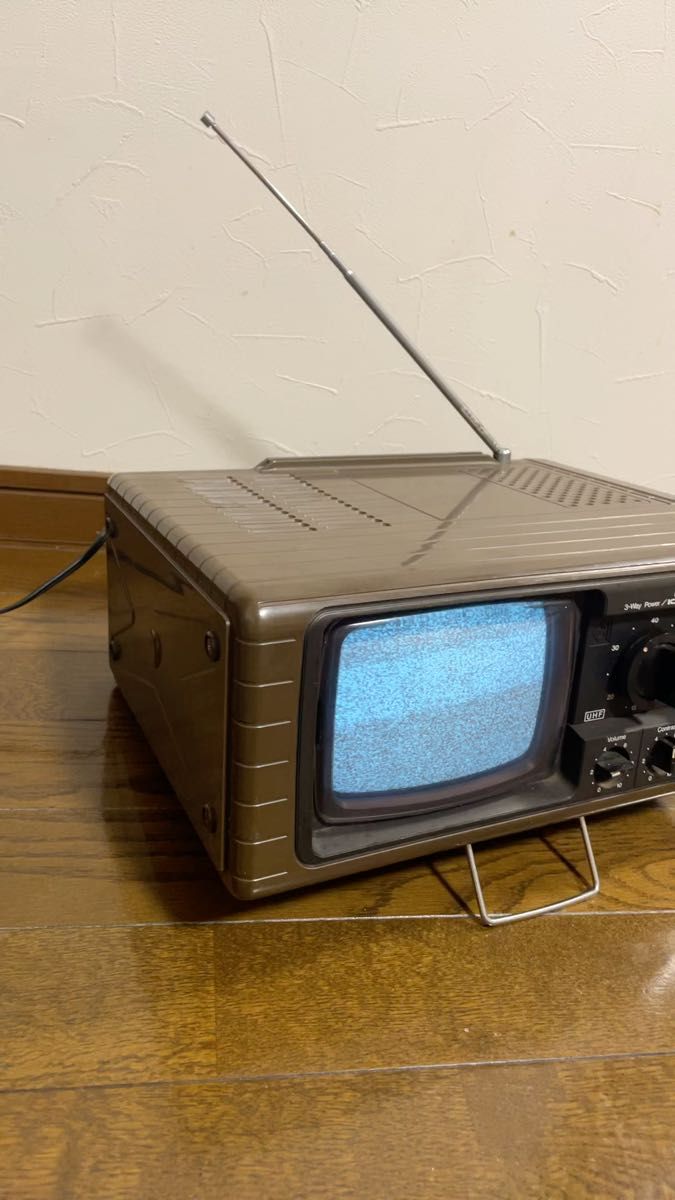 【ジャンク品】National RANGER-506 レトロ 小型白黒テレビ ブラウン TR-506B