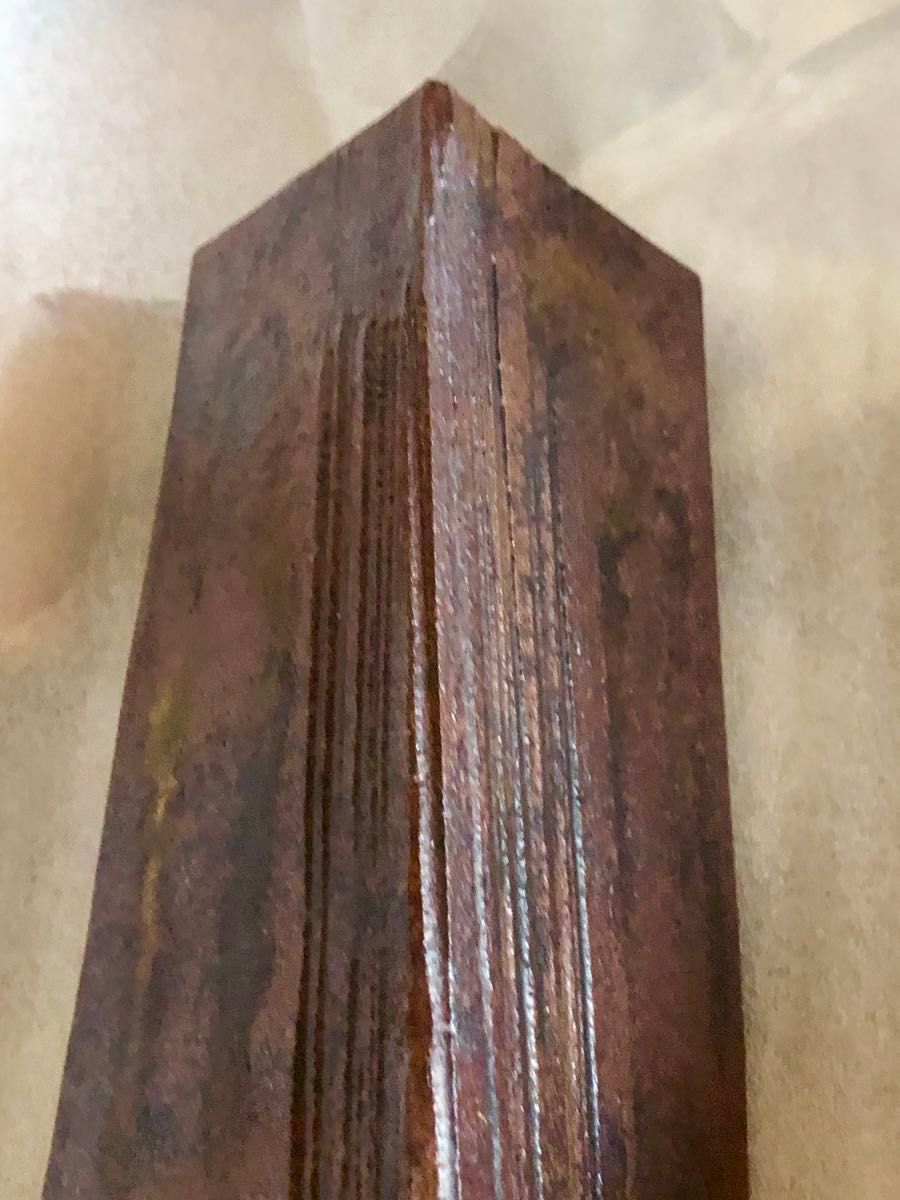 新品木箱！作家物花瓶花入漆器や銅？のように重量感があります銅色茶色系♪陶器割れ物