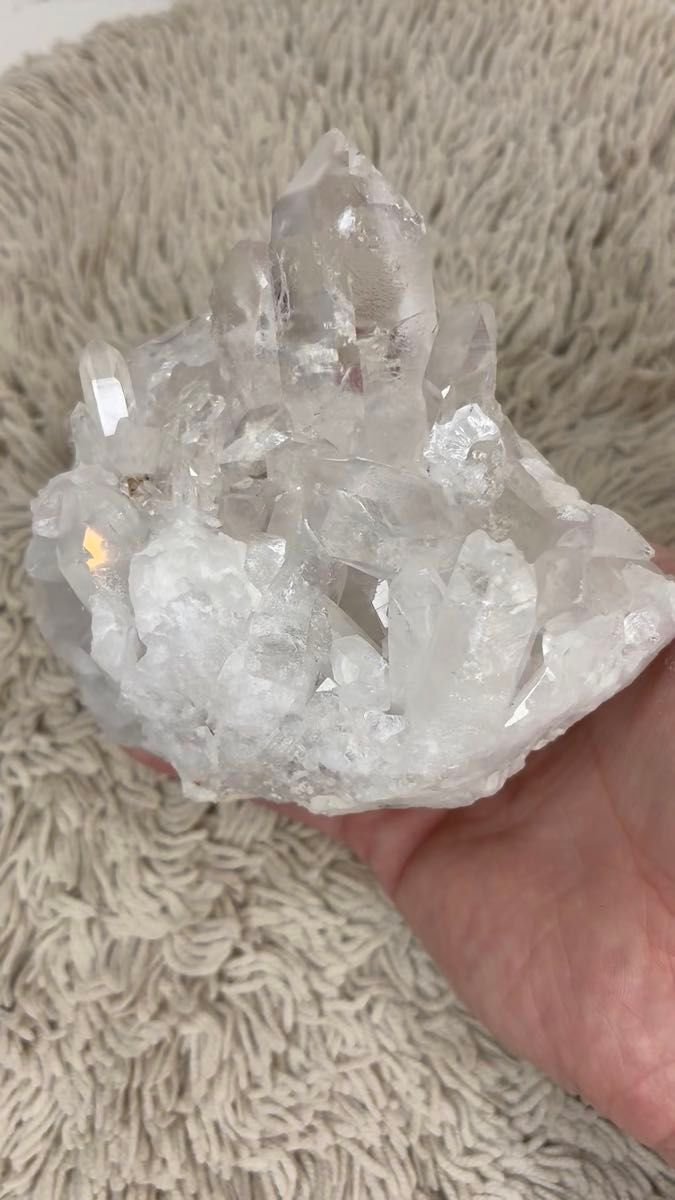 ブラジル産水晶クラスター約729g!天然石クリスタル! 原石 国産鉱物