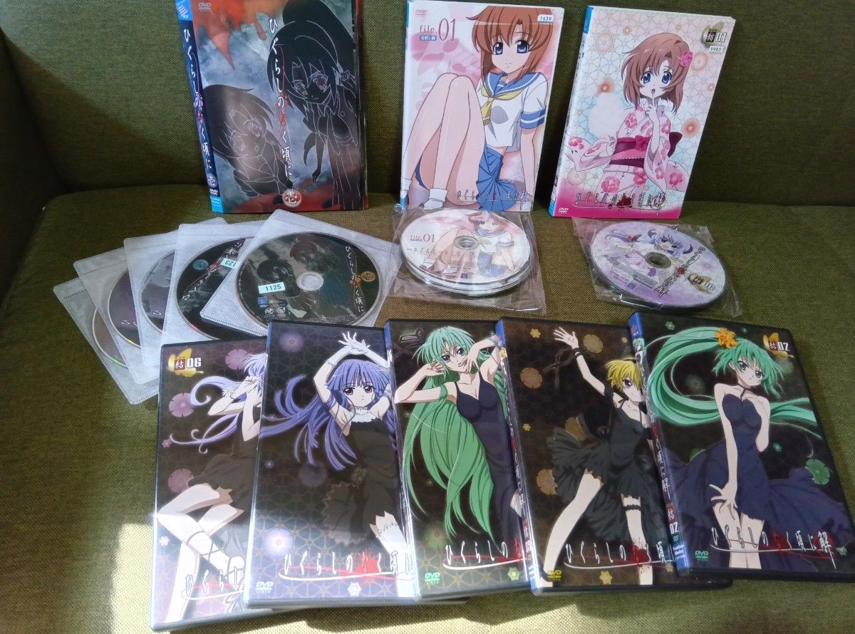 ひぐらしのなく頃に アニメDVDセット売り ケースなしあり 1枚欠 ひぐらしのなく頃に アニメDVDセット売り ケースなしあり 1枚欠