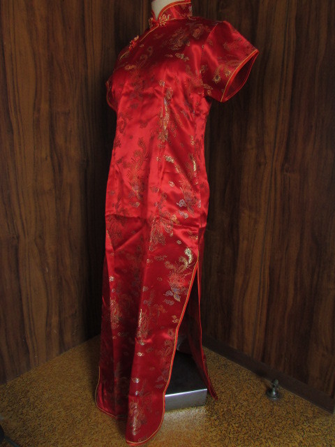 チャイナドレス 赤 レッド 服 パーティ コスプレ ハロウィン 中国 中華 仮装 キャバ嬢 ageha_画像2