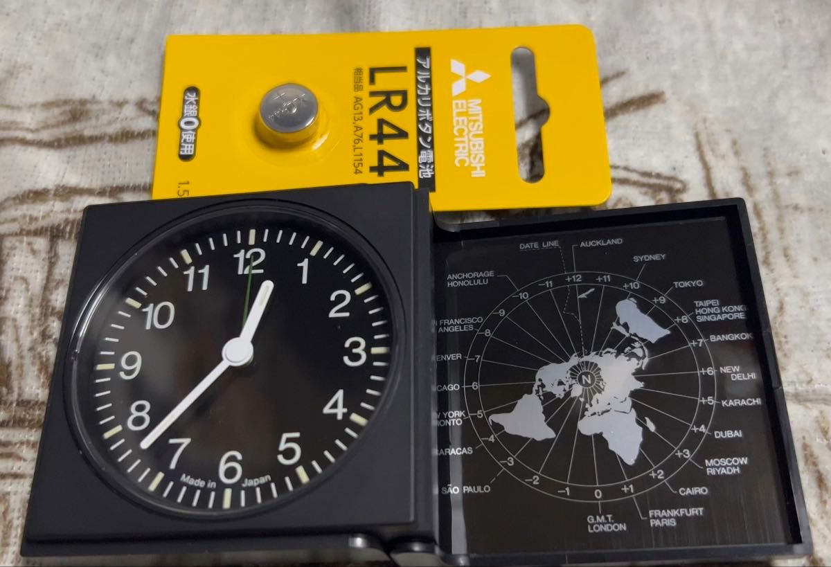 National Quartz QTZ ヴィンテージ ワールドタイムクロック 1970~80年代 レトロデザイン 動作確認済み