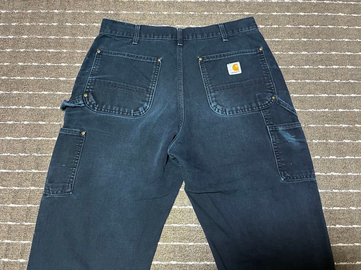 神フェード carhartt ダブルニーペインターパンツ ブラック アメリカ製 神フェード carhartt ダブルニーペインターパンツ ブラック