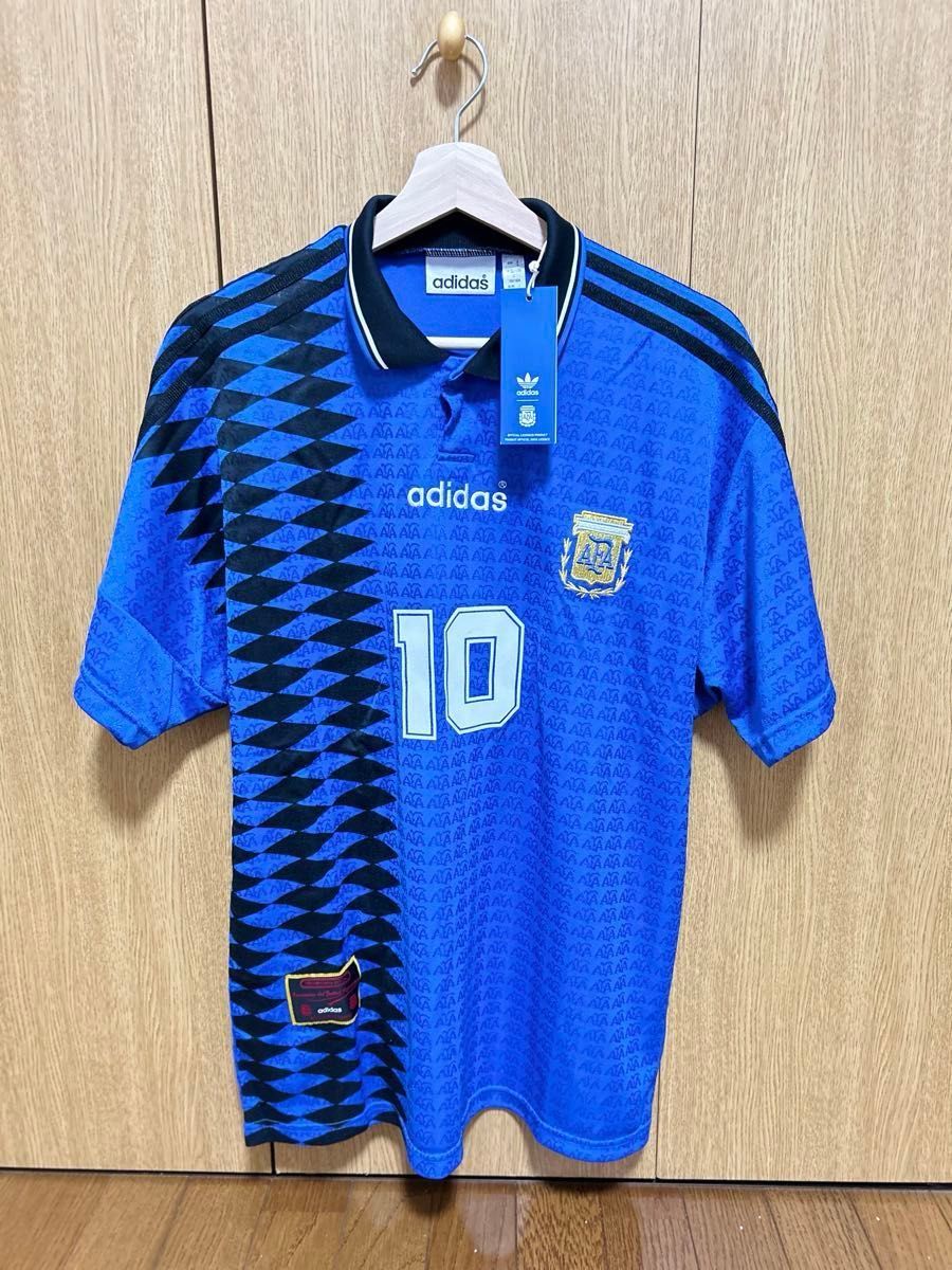 新品未使用】adidas アルゼンチン代表1994 復刻ユニフォーム XL 新品未使用】adidas アルゼンチン代表1994 復刻ユニフォーム XL