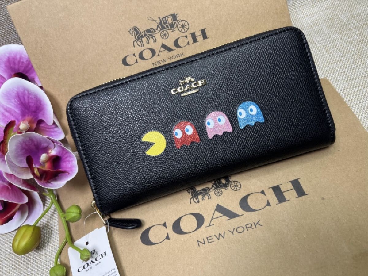 COACH 長財布 ロング ジップ ウォレット コーチ財布 パックマン COACH 長財布 ロング ジップ ウォレット コーチ財布 パックマン
