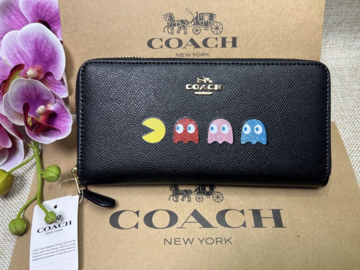 COACH 長財布 ロング ジップ ウォレット コーチ財布 パックマン COACH 長財布 ロング ジップ ウォレット コーチ財布 パックマン