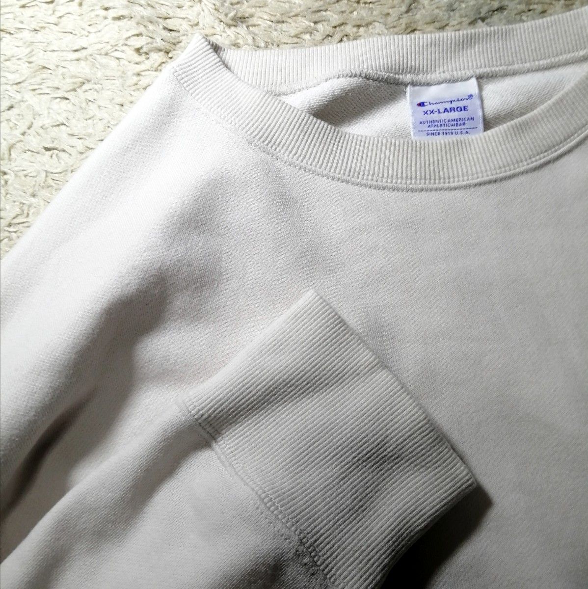 Champion チャンピオン スウェット クリームホワイト XXL レア Champion チャンピオン スウェット クリームホワイト XXL レア