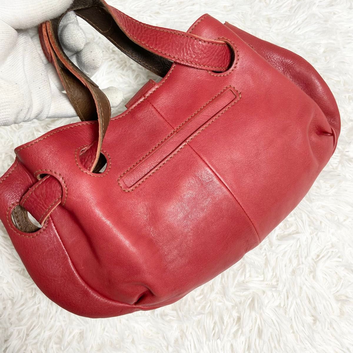 極美品 希少 genten ゲンテン ミニバッグ ハンドバッグ ロゴ刻印 極美品 希少 genten ゲンテン ミニバッグ ハンドバッグ ロゴ刻印
