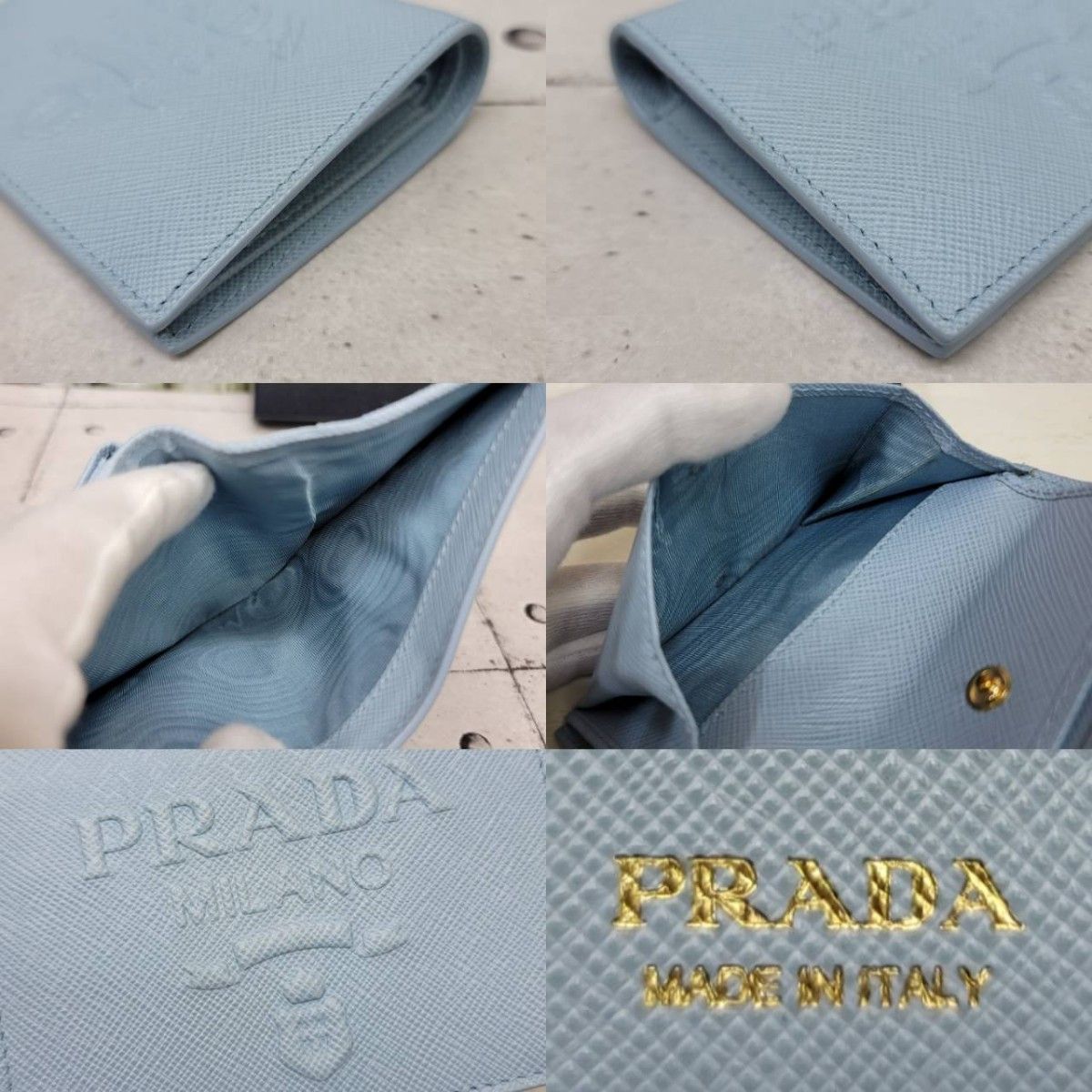ほぼ未使用 正規品 PRADA サフィアーノ エンボスロゴ プラダ財布 ほぼ未使用 正規品 PRADA サフィアーノ エンボスロゴ プラダ財布