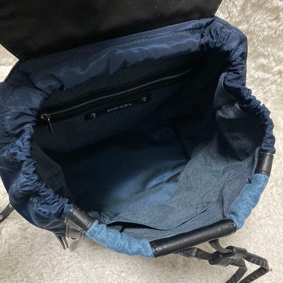 美品 DIESEL ディーゼル キルティング リュック デニム スタッズ 美品 DIESEL ディーゼル キルティング リュック デニム スタッズ
