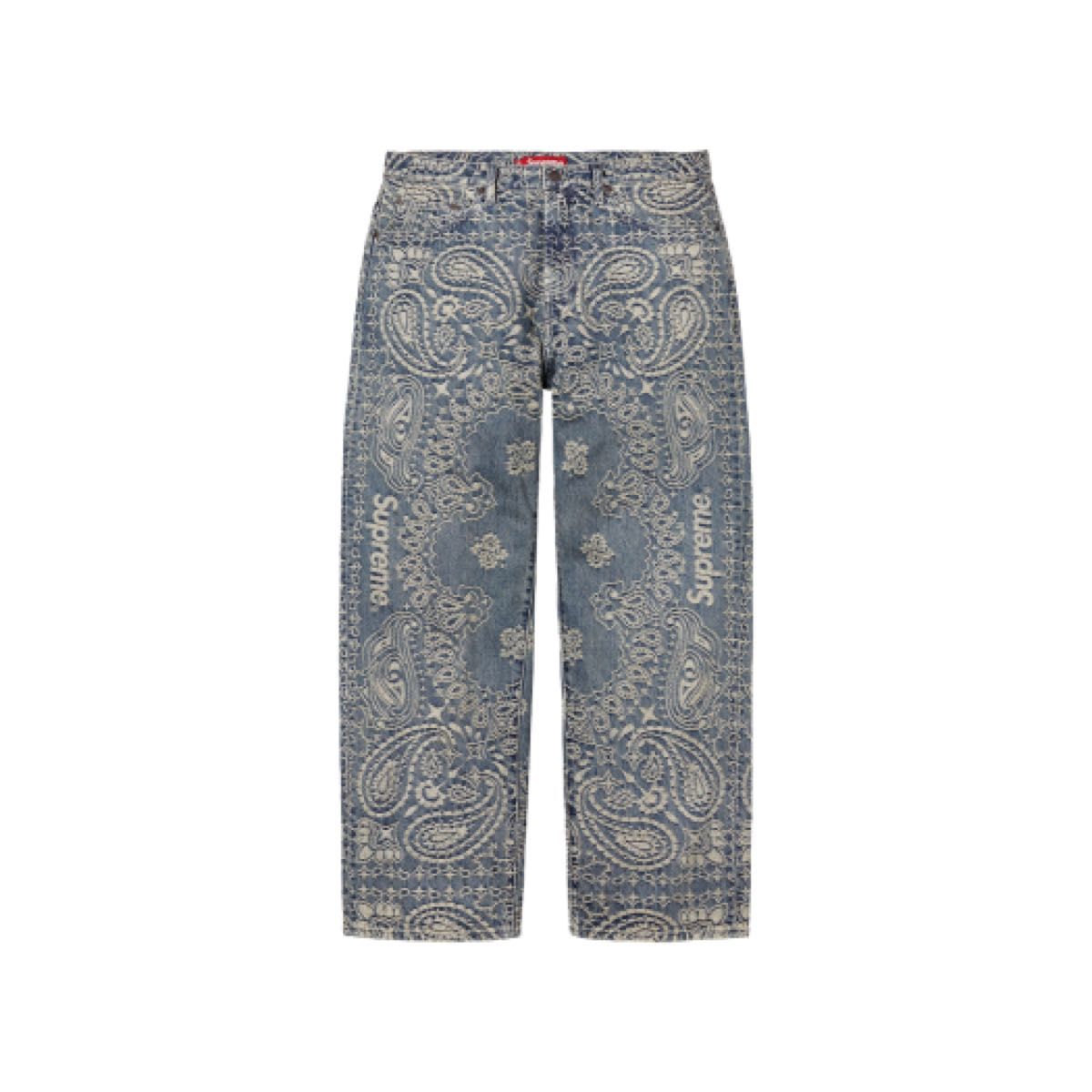 Supreme Bandana Jacquard Baggy Jean Blue 36 デニムパンツ Supreme Bandana Jacquard Baggy Jean Blue 36 デニムパンツ