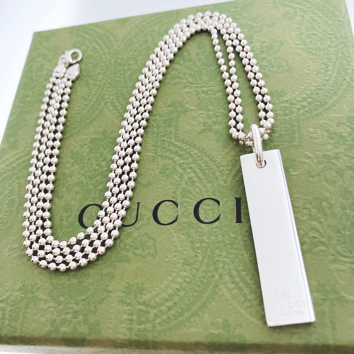 洗浄済 グッチ GUCCI 925 ネックレス シルバー メンズ OT329 洗浄済 グッチ GUCCI 925 ネックレス シルバー メンズ OT329