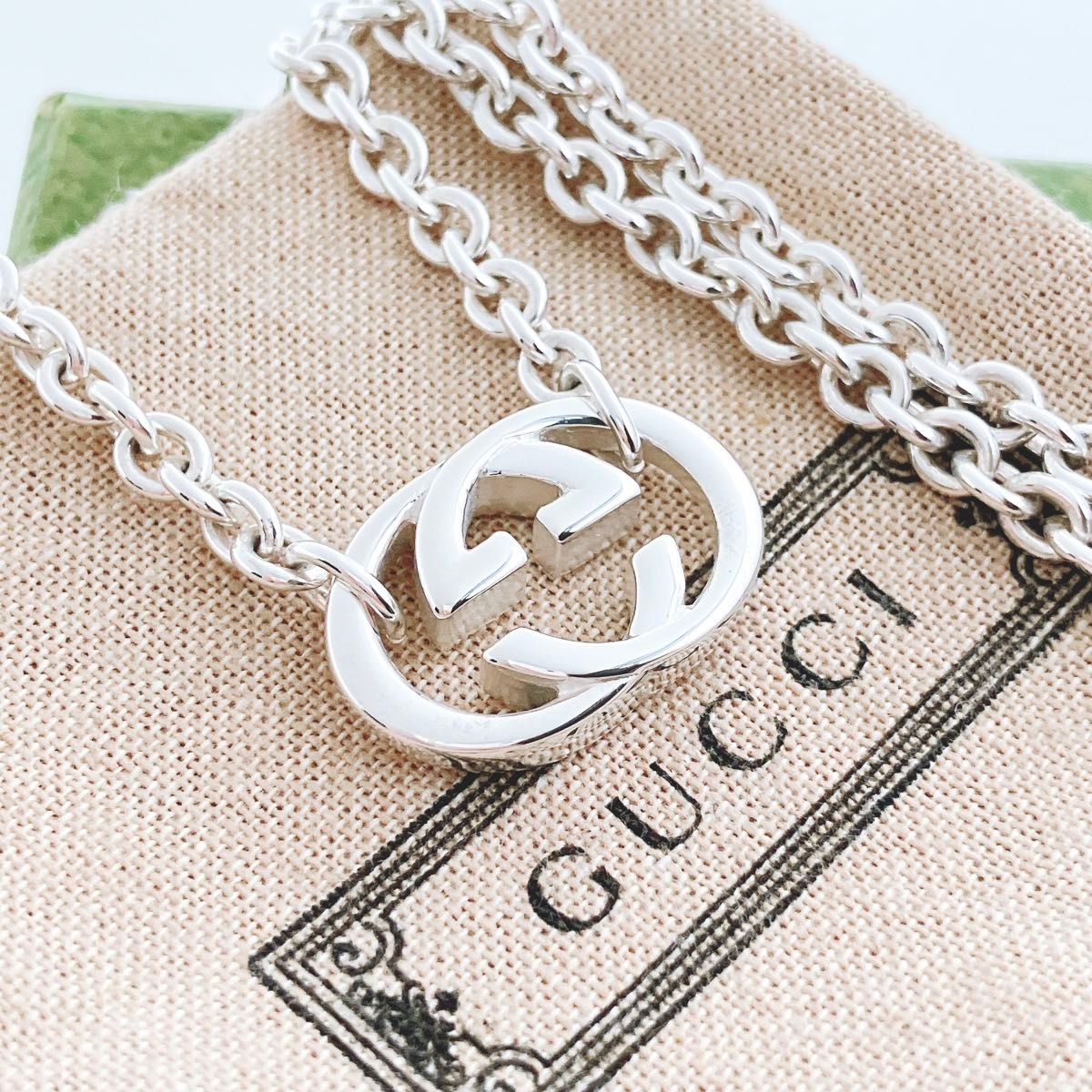 洗浄済 グッチ GUCCI 925 ネックレス シルバー レディース OT344 洗浄済 グッチ GUCCI 925 ネックレス シルバー レディース OT344