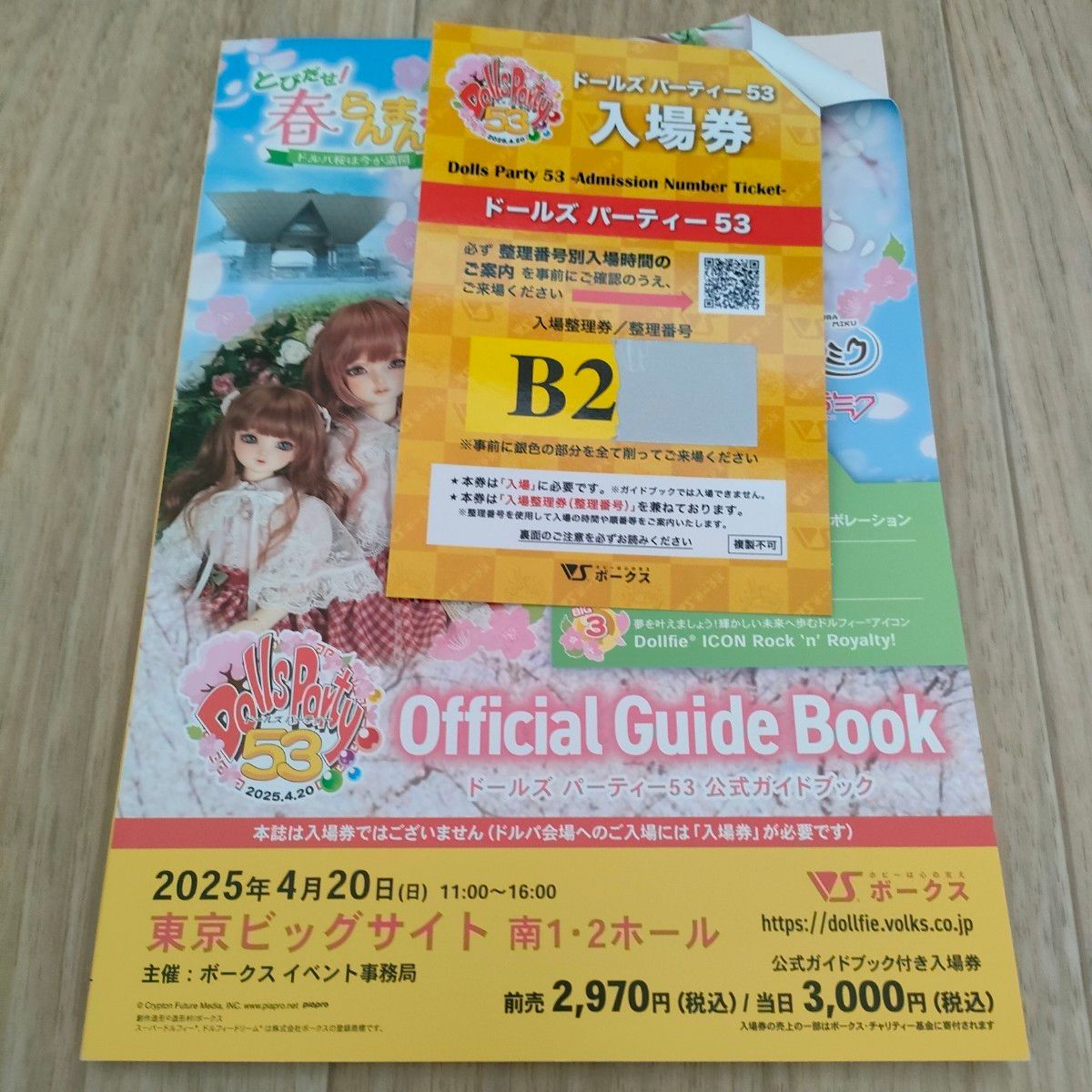 ドルパ53 Bグループ 公式ガイドブック 入場券 抜き取りなし ドルパ53 Bグループ 公式ガイドブック 入場券 抜き取りなし