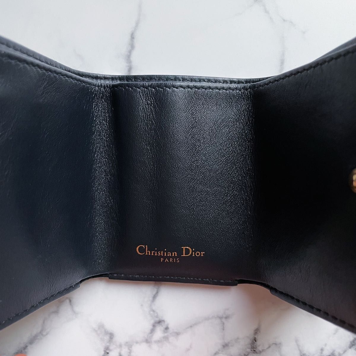 美品】Dior オブリーク サドル ロータスウォレット ディオール 美品】Dior オブリーク サドル ロータスウォレット ディオール