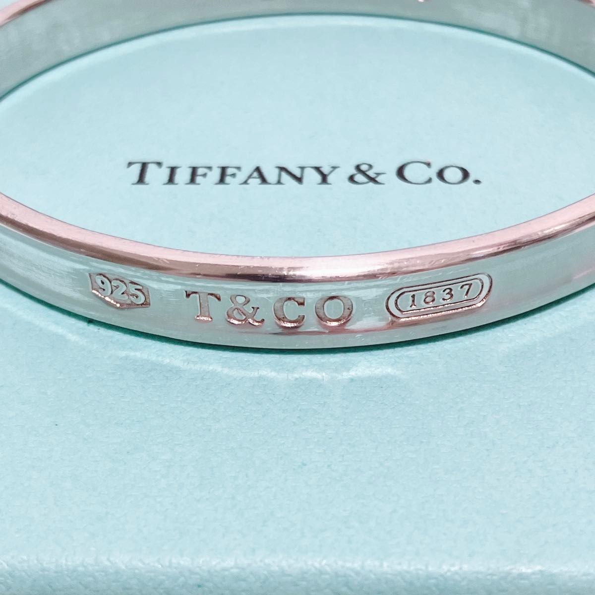 美品】 ティファニー T&CO ナロー 1837 バングル ブレスレット 美品】 ティファニー T&CO ナロー 1837 バングル ブレスレット