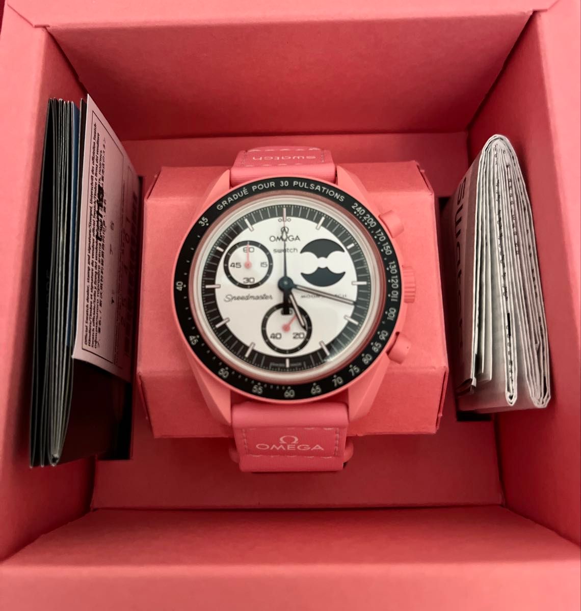 SWATCH OMEGA BIOCERAMIC MOONPHASE PINK ムーンフェイズ ピンク SWATCH OMEGA BIOCERAMIC MOONPHASE PINK ムーンフェイズ ピンク