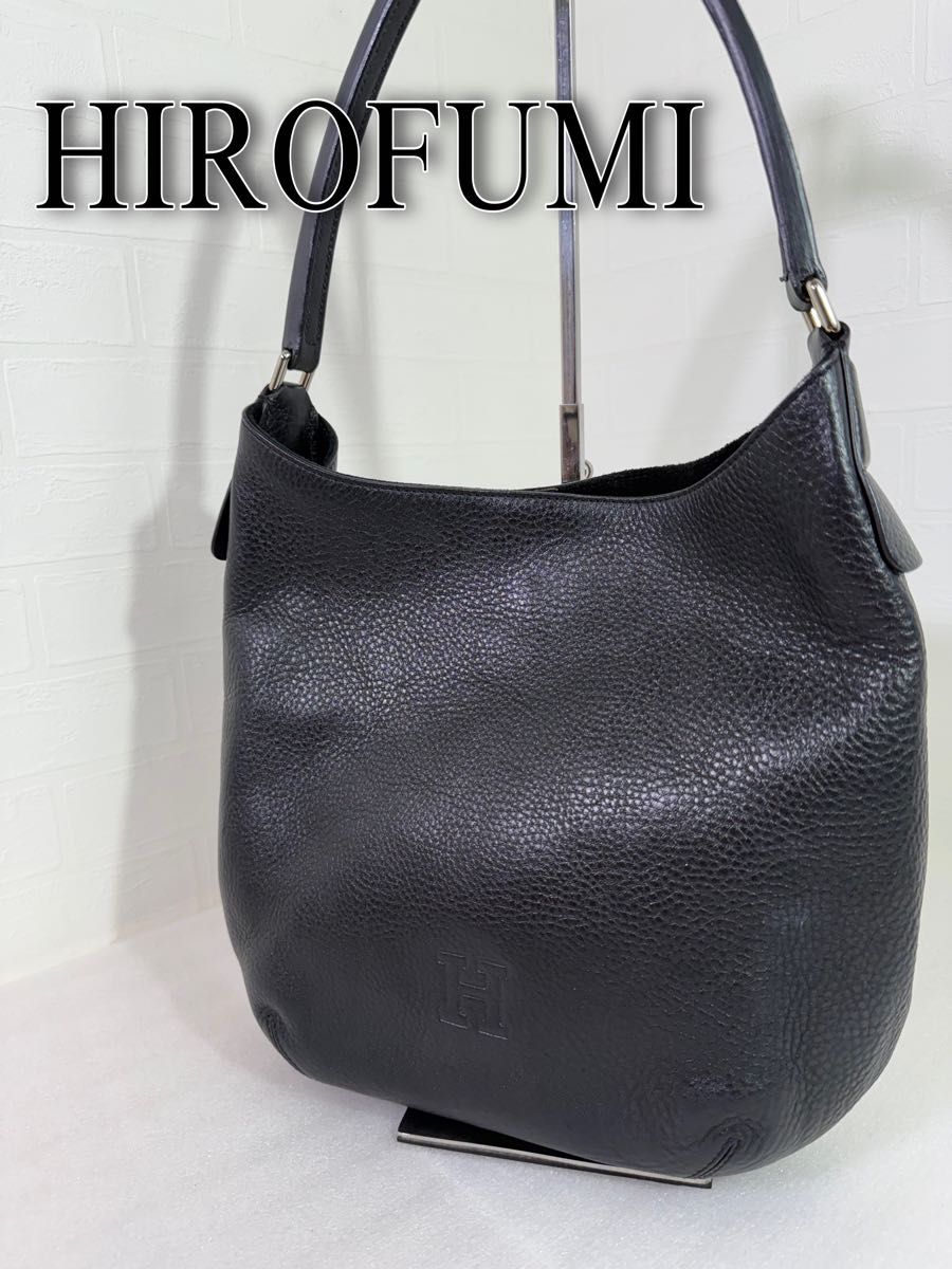 ヒロフ ショルダーバッグ 黒 レザー HIROFU レディースバッグ ヒロフ ショルダーバッグ 黒 レザー HIROFU レディースバッグ