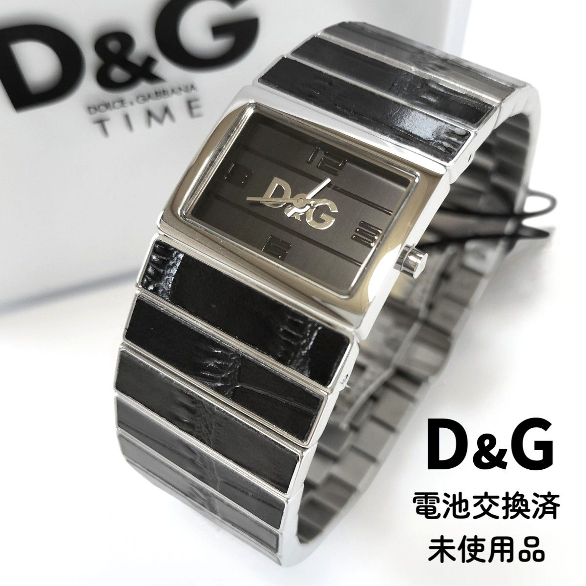レア【未使用 稼働品】D&G ドルチェ&ガッバーナ スクエア型 SS& レア【未使用 稼働品】D&G ドルチェ&ガッバーナ スクエア型 SS&