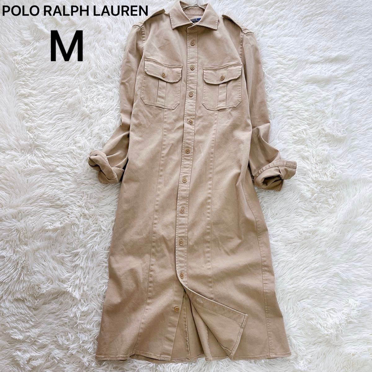美品】POLO RALPH LAUREN ポロラルフローレン シャツ ワンピース 美品】POLO RALPH LAUREN ポロラルフローレン シャツ ワンピース