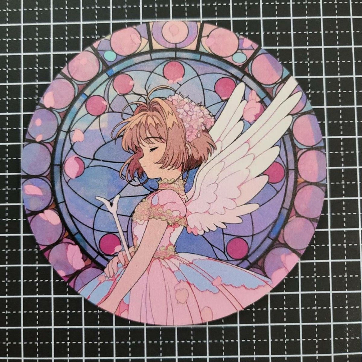 A】カードキャプターさくら 木之本桜 木製コースターA ステンド A】カードキャプターさくら 木之本桜 木製コースターA ステンド