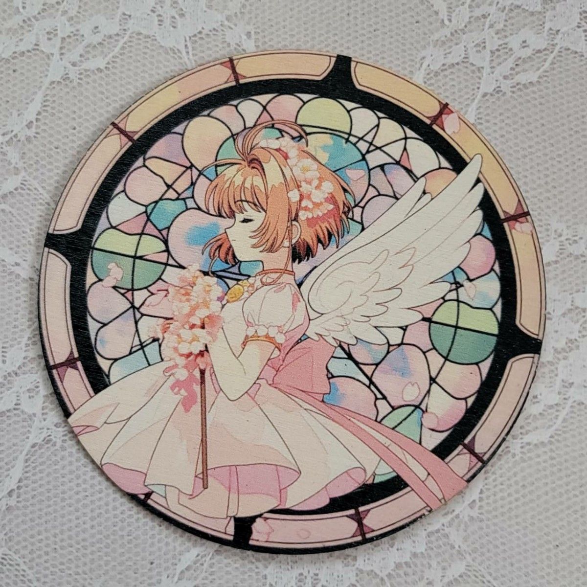 I】カードキャプターさくら 木之本桜 木製コースターI ステンド I】カードキャプターさくら 木之本桜 木製コースターI ステンド