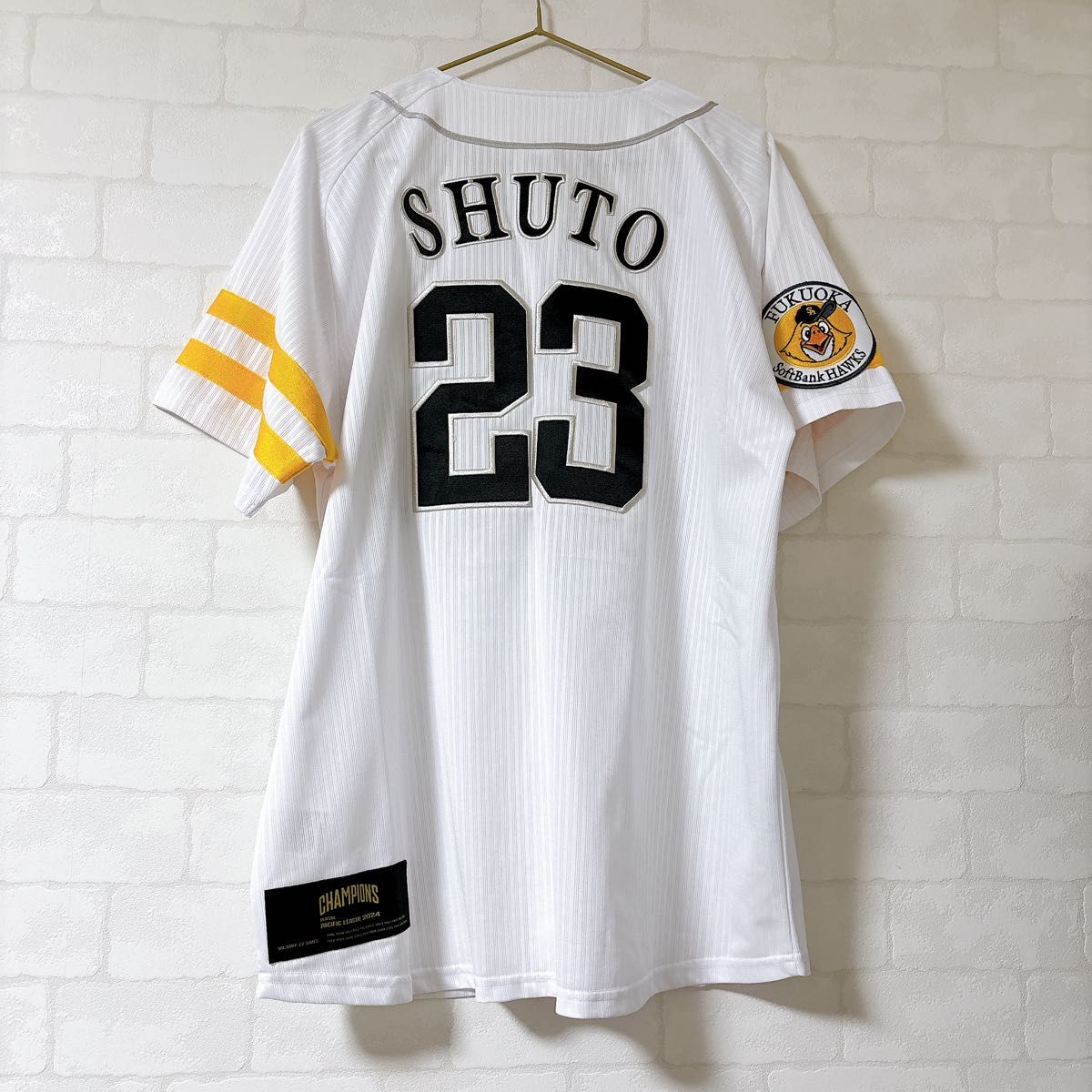 ホークス ホーム レプリカ ユニフォーム 23 周東右京 Lサイズ ホークス ホーム レプリカ ユニフォーム 23 周東右京 Lサイズ