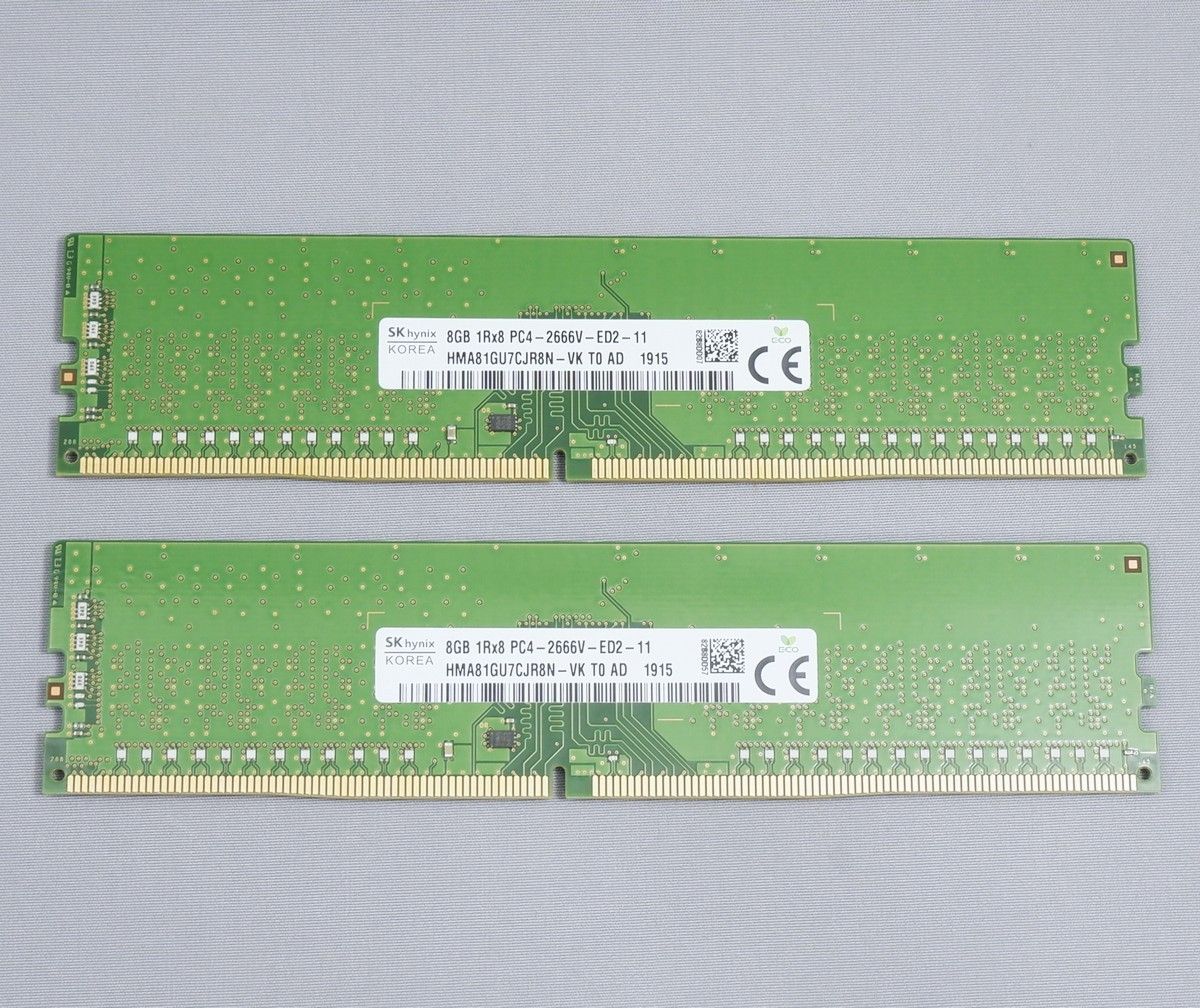 SK Hynix DDR4-2666 ECC Unbuffered 8GB×2 計16GB PC4-21300 SK Hynix DDR4-2666 ECC Unbuffered 8GB×2 計16GB PC4-21300