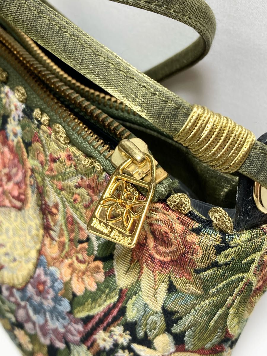未使用品】Think Bee ショルダーバッグ 花柄 鳥 刺繍 シンクビー