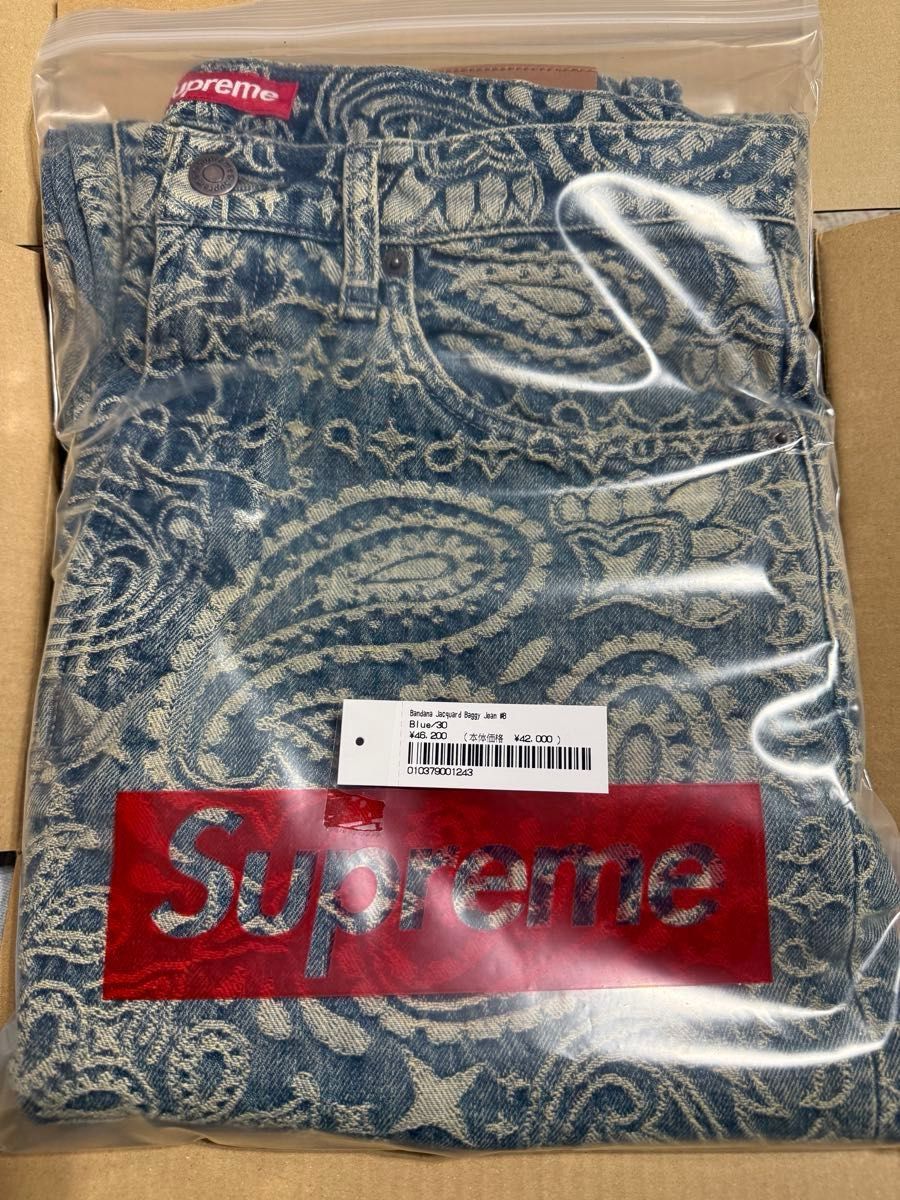 30】Supreme Bandana Jacquard Baggy Jean Blue シュプリーム 30】Supreme Bandana Jacquard Baggy Jean Blue シュプリーム