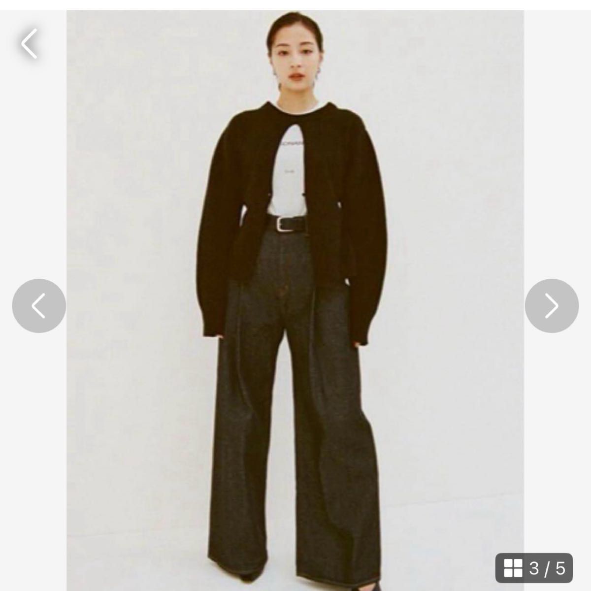 CLANE 広瀬すずTUCK WIDE DENIM PANTSライトブラック|Yahoo CLANE 広瀬すずTUCK WIDE DENIM PANTSライトブラック|Yahoo