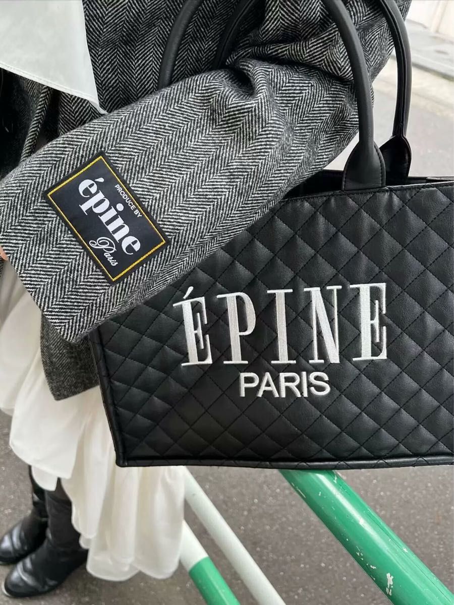 epine PINE PARIS トートバッグ 黒 キルティング|Yahoo!フリマ epine PINE PARIS トートバッグ 黒 キルティング|Yahoo!フリマ