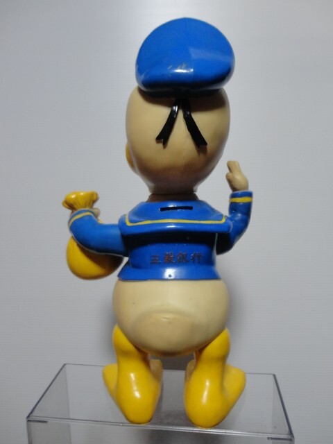 三菱銀行 ドナルドダック カウンターソフビ貯金箱 ディズニー