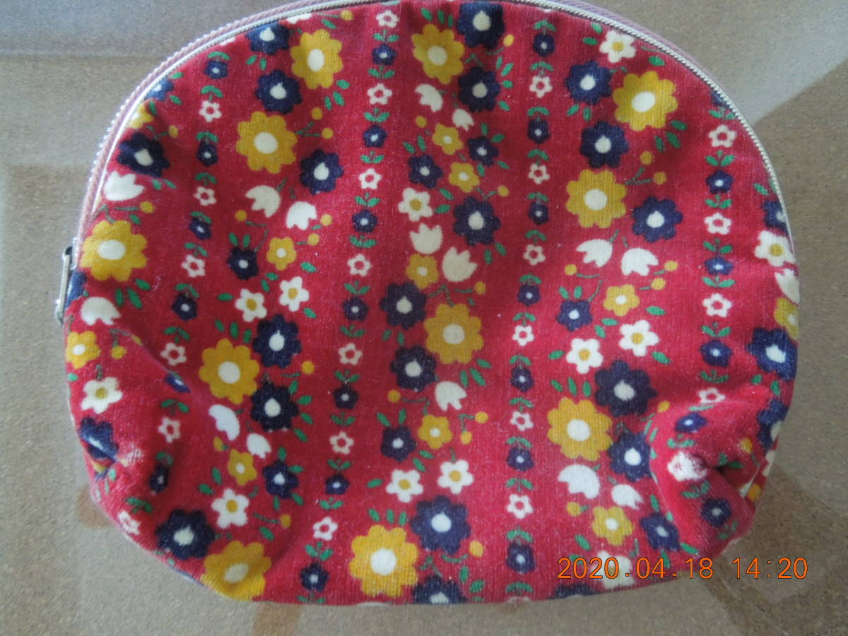 ヤフオク 昭和レトロ ポップ 花柄ポーチ 未使用 ヤフオク 昭和レトロ ポップ 花柄ポーチ 未使用