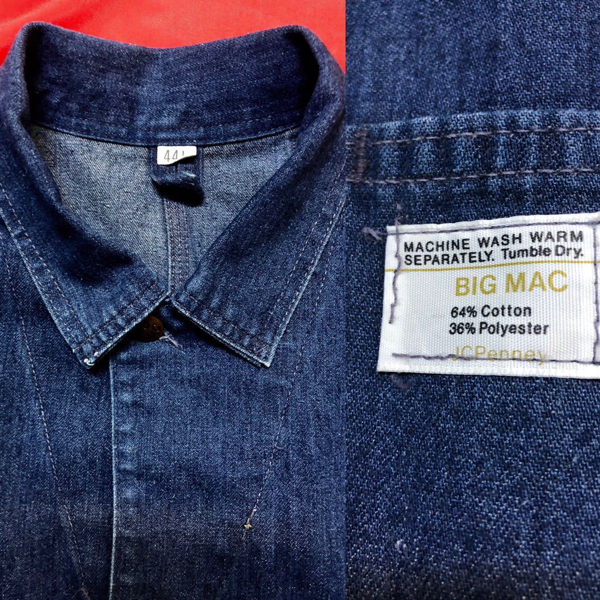 カタログギフトも！ 1970s 44 Size USA in Made デニムツナギ MAC BIG